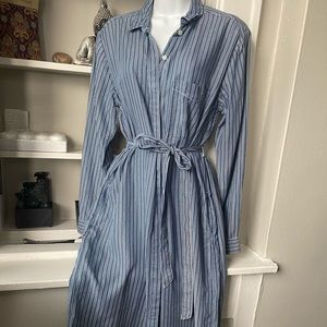 Blue stripe Gap shirt dress